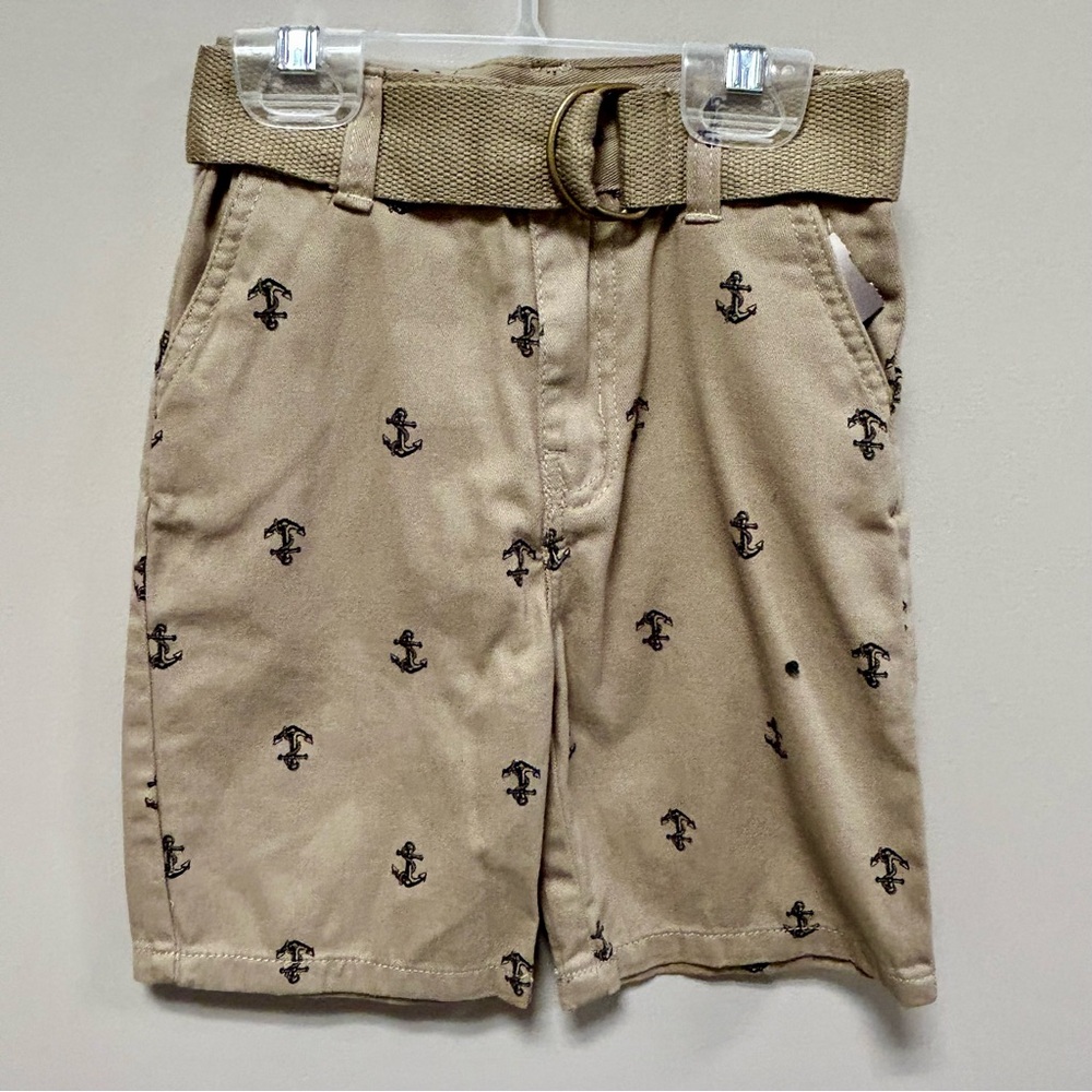 Vintage Express Sz 4T Boys Khaki Shorts Nautical Theme NWOT